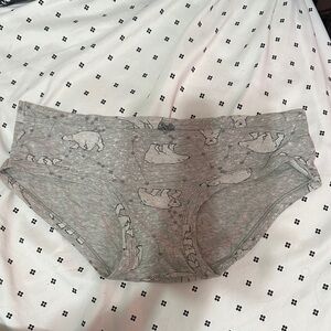 Aerie Gray Bear Print Intimates